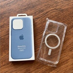 Apple iPhone 15 Pro Silicone Case - Light Blue
